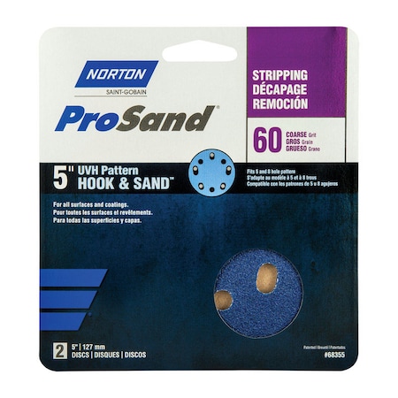 Norton Abrasives 8 Hole, Zirconia Alumina, 60 Grit, Coated Type 07660768355